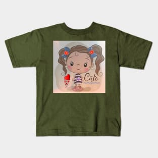 Cute little girl Kids T-Shirt